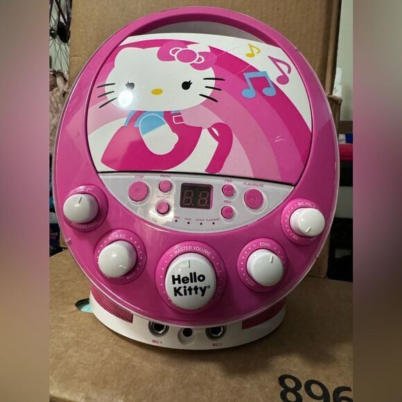 Hello Kitty Disco Party CDG Karaoke Machine CD Player No Microphone, Tested - Picture 8 of 12